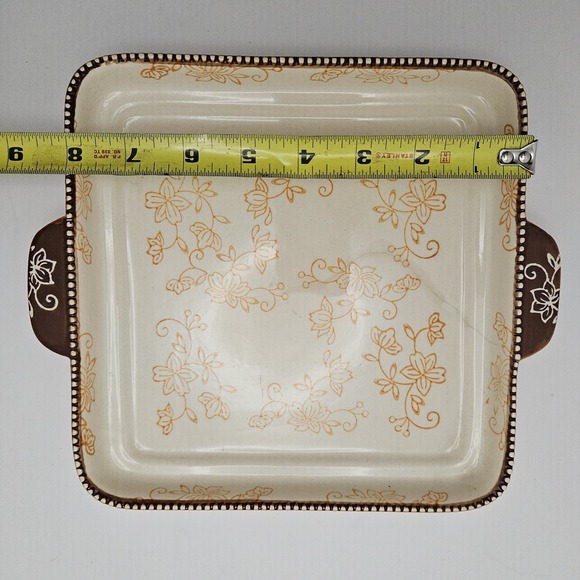 Temptations Floral Lace Square Baker, Cottagecore Floral Bakeware,... - Picture 9 of 11